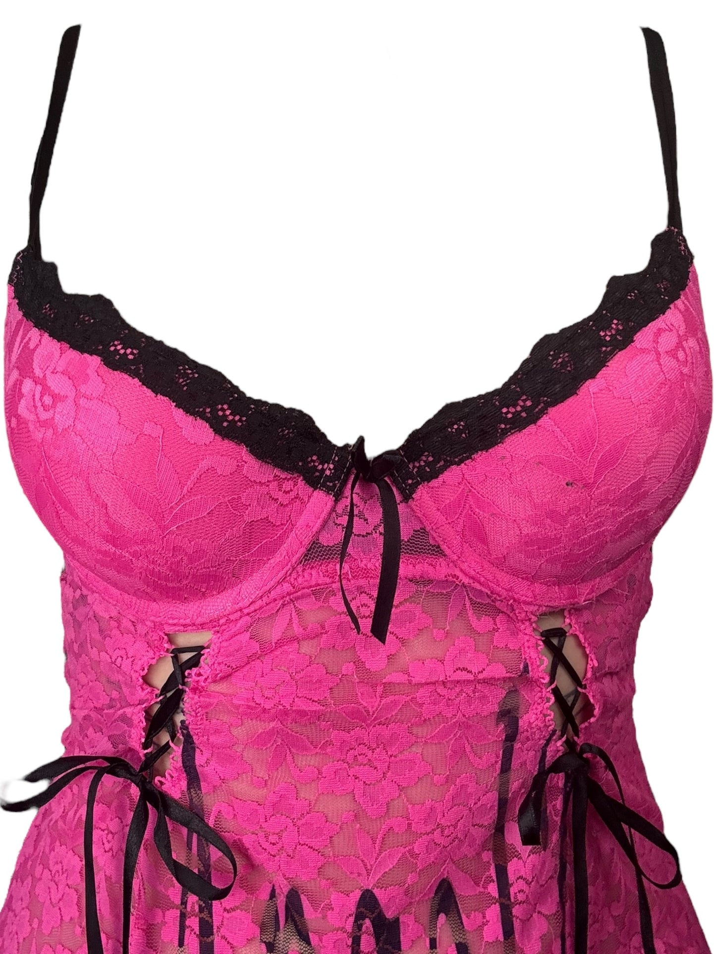 Angel? Pink Lace Dress - L