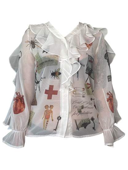 Angel Theory Ruffle Blouse - M