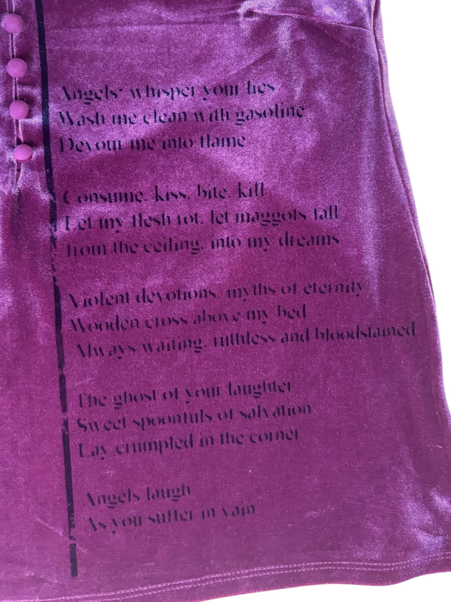 Angel's Salvation Purple Velvet Tank - S