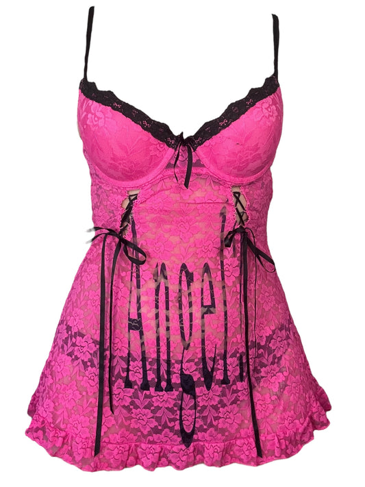 Angel? Pink Lace Dress - L