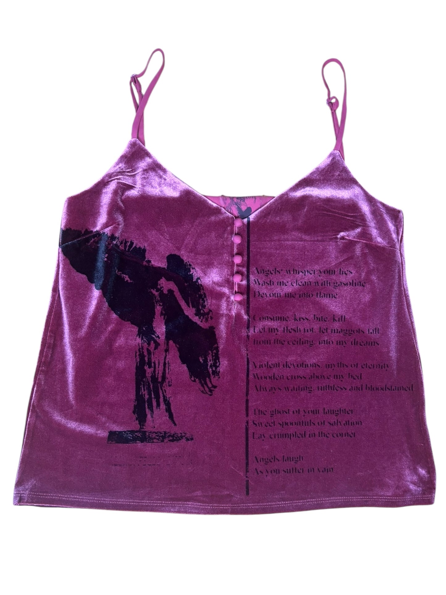 Angel's Salvation Purple Velvet Tank - S