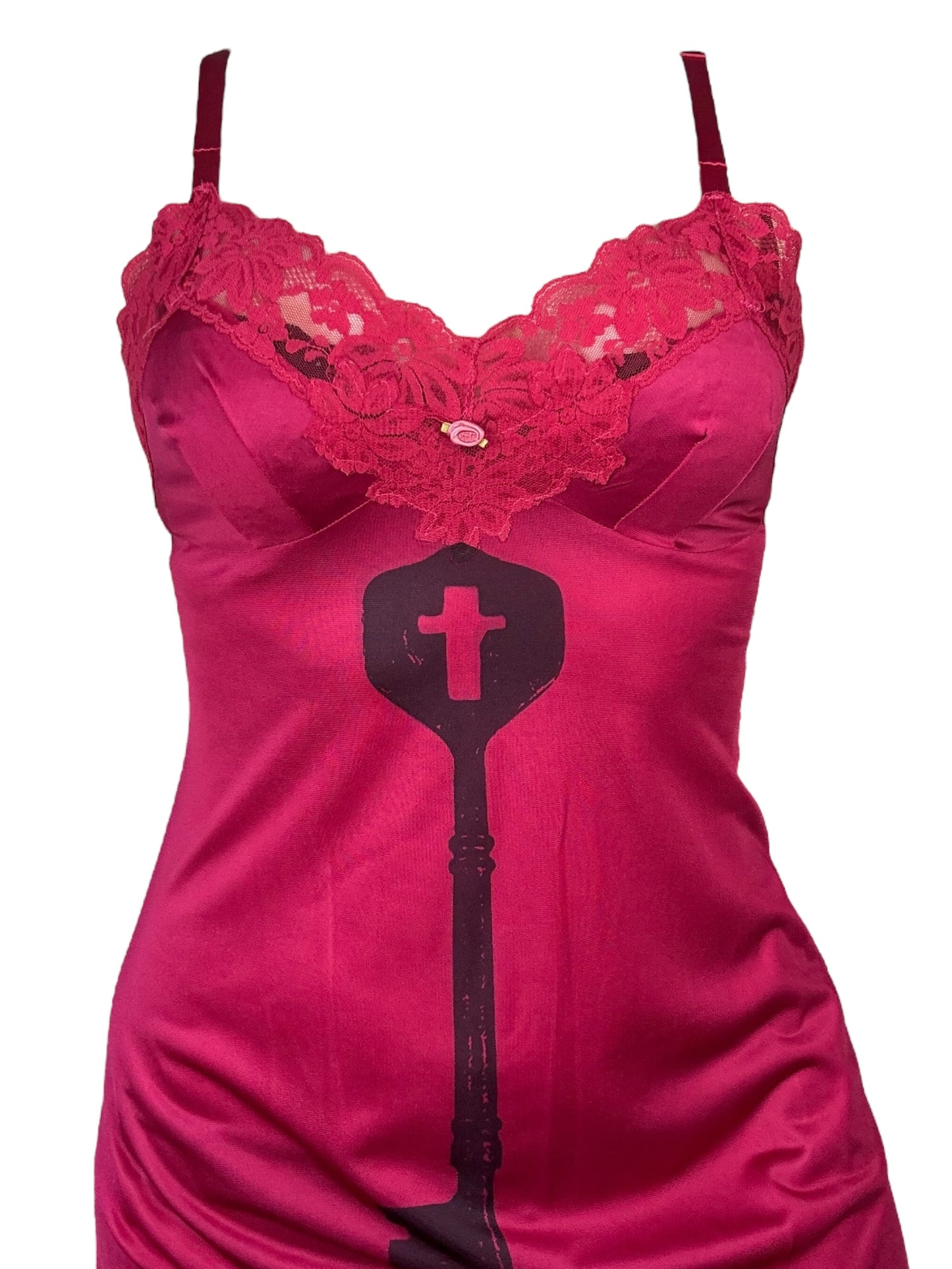 Under Lock and Key Wine Dress - L