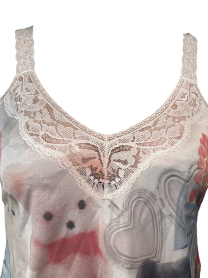 Love Overload White Slip Tank - M/L