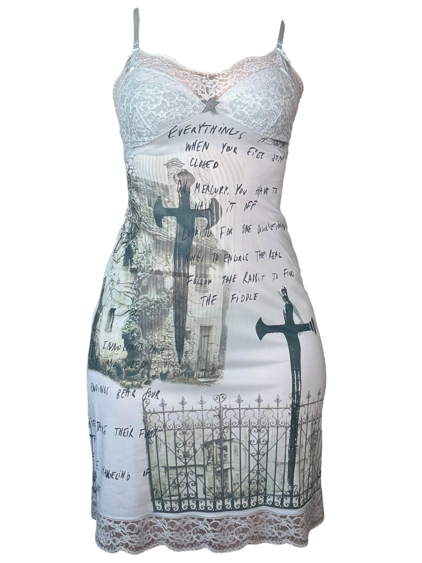 Storybook Endings Blue Slip Dress - M