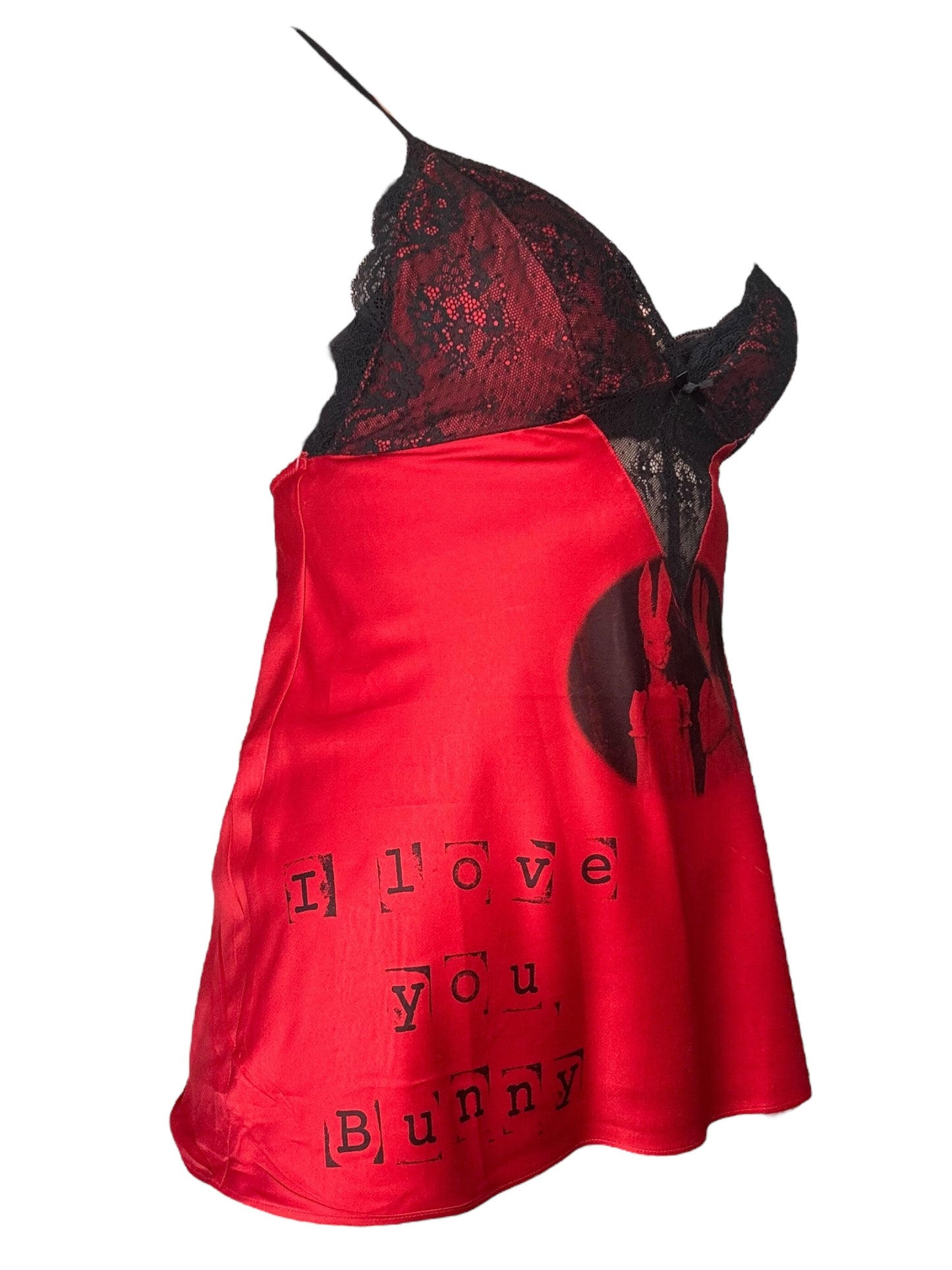 I Love You, Bunny Red Negligee - M