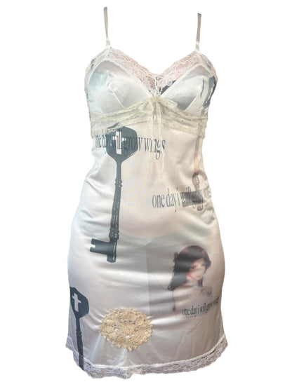 One Day I Will Grow Wings White Dress - M/L