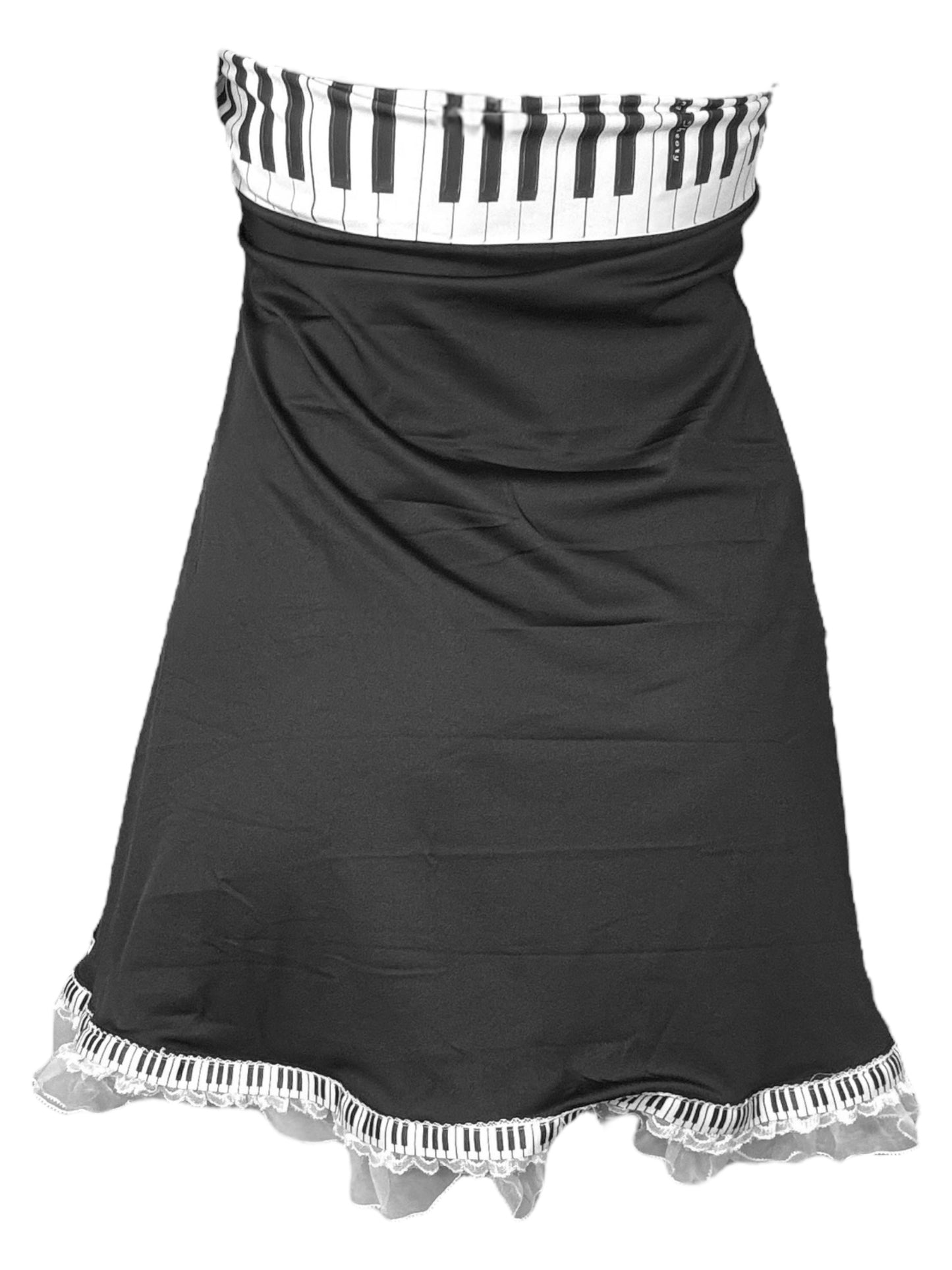 Piano + Button Dress - 2X