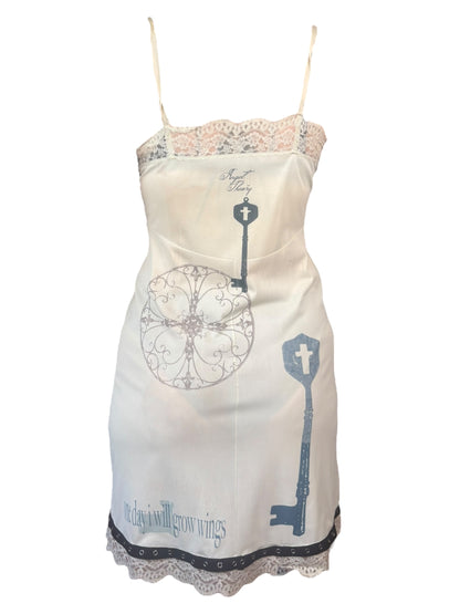 One Day I Will Grow Wings Mint Dress - M/L