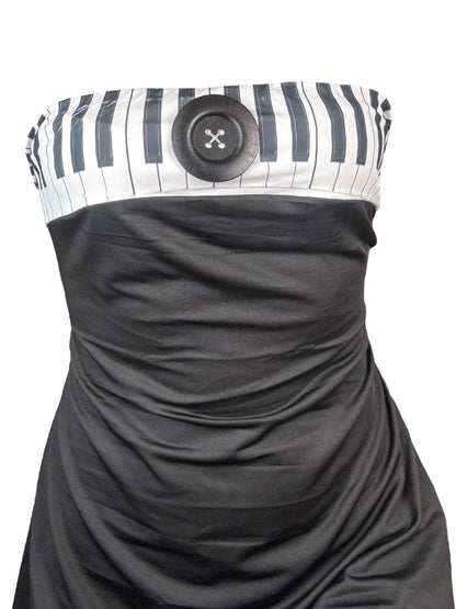 Piano + Button Dress - 2X