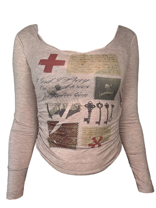 Alice's Fall Greige Longsleeve - M/L