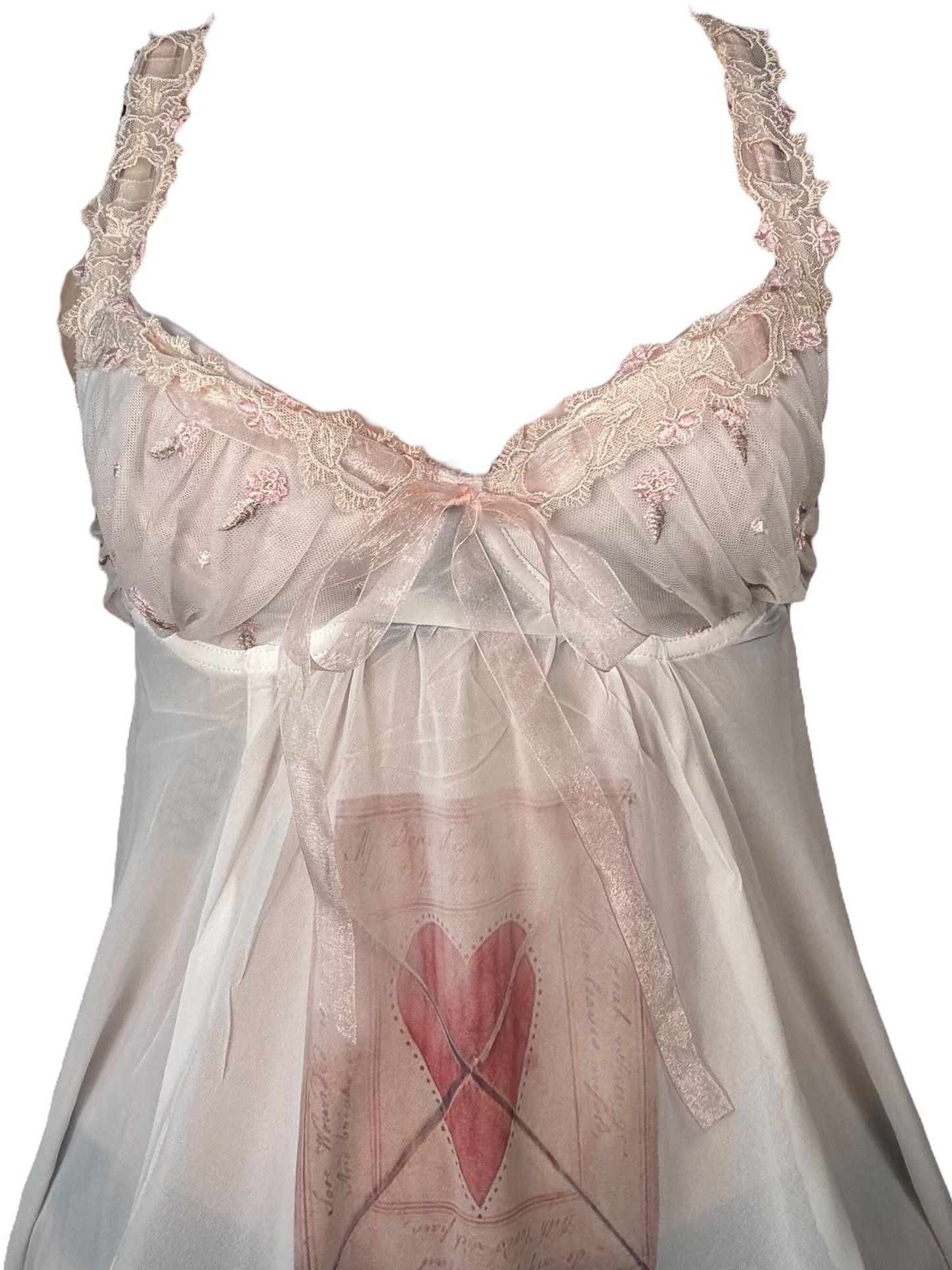 Forget Me Not Sheer Babydoll Negligee - L