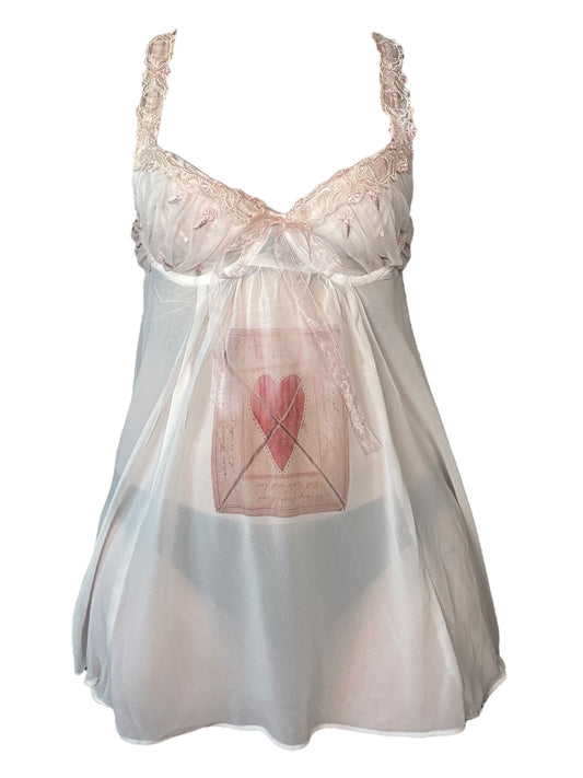 Forget Me Not Sheer Babydoll Negligee - L