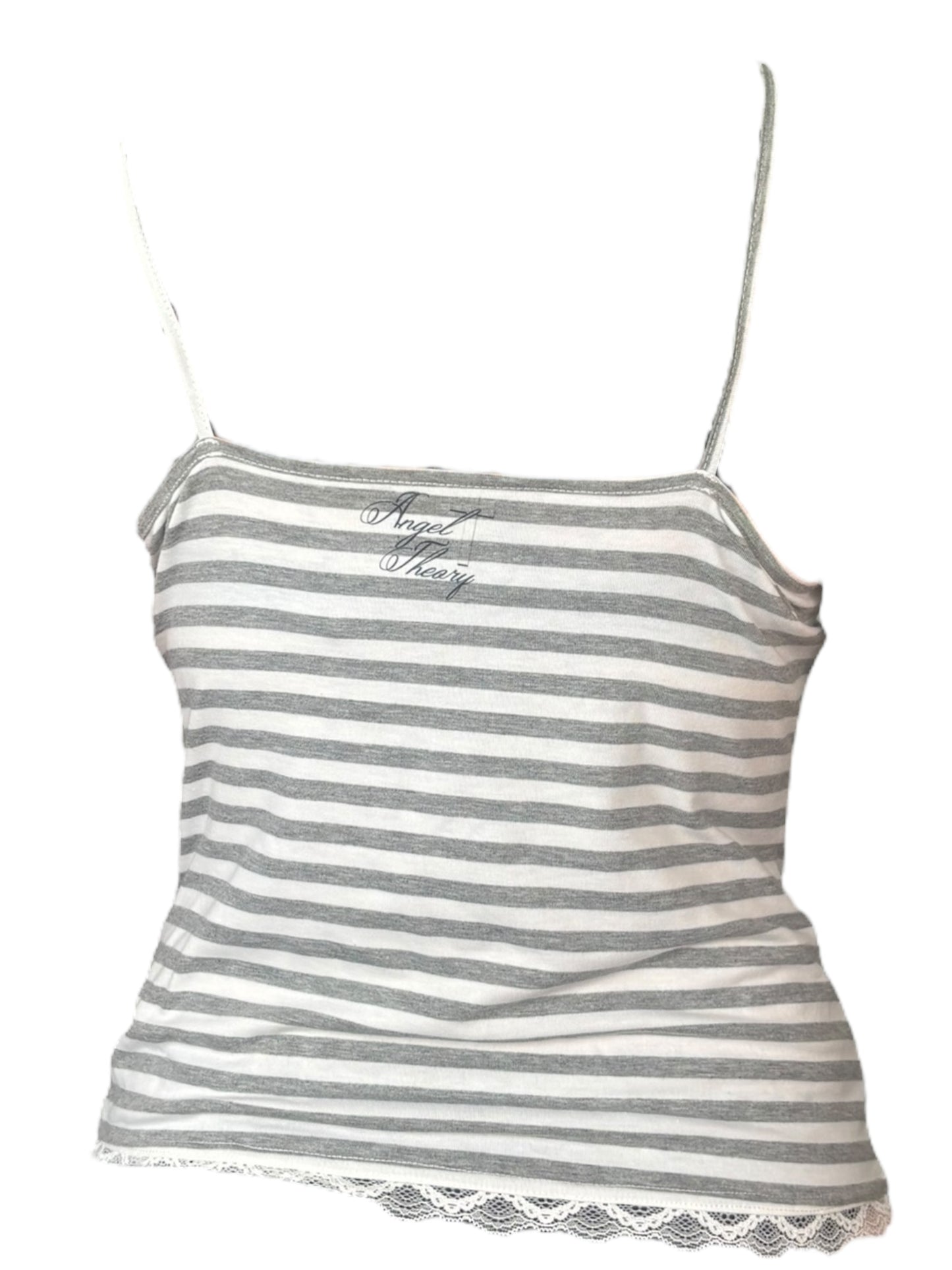 One Day I Will Grow Wings Grey Striped Tank - XL