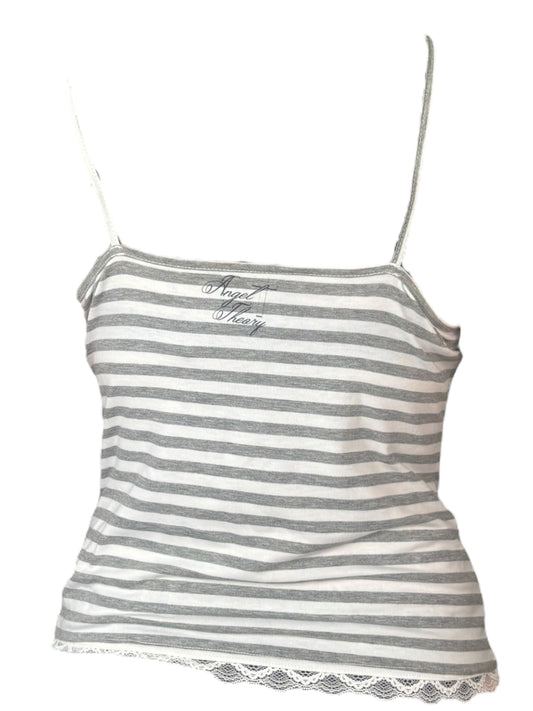 One Day I Will Grow Wings Grey Striped Tank - XL