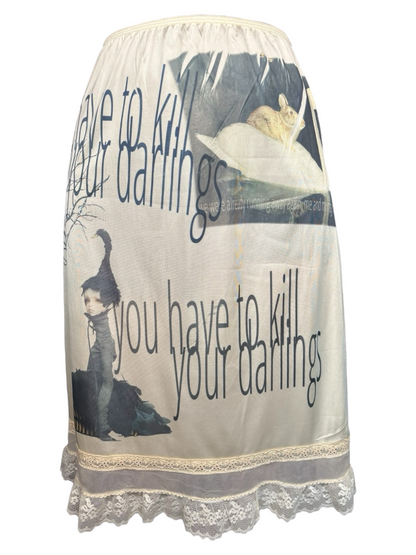 Kill Your Darlings Ruffle Slip Skirt - S/M