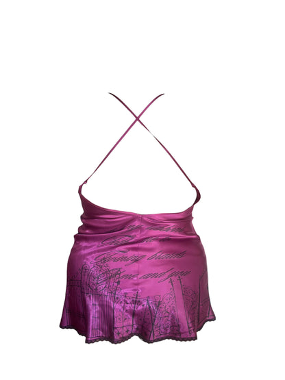 Sharp Parts Purple Slip Dress - XL