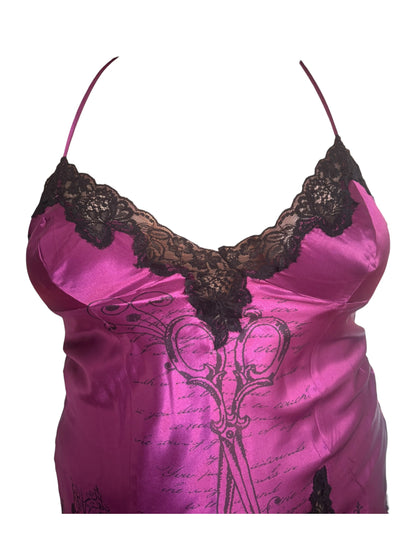 Sharp Parts Purple Slip Dress - XL