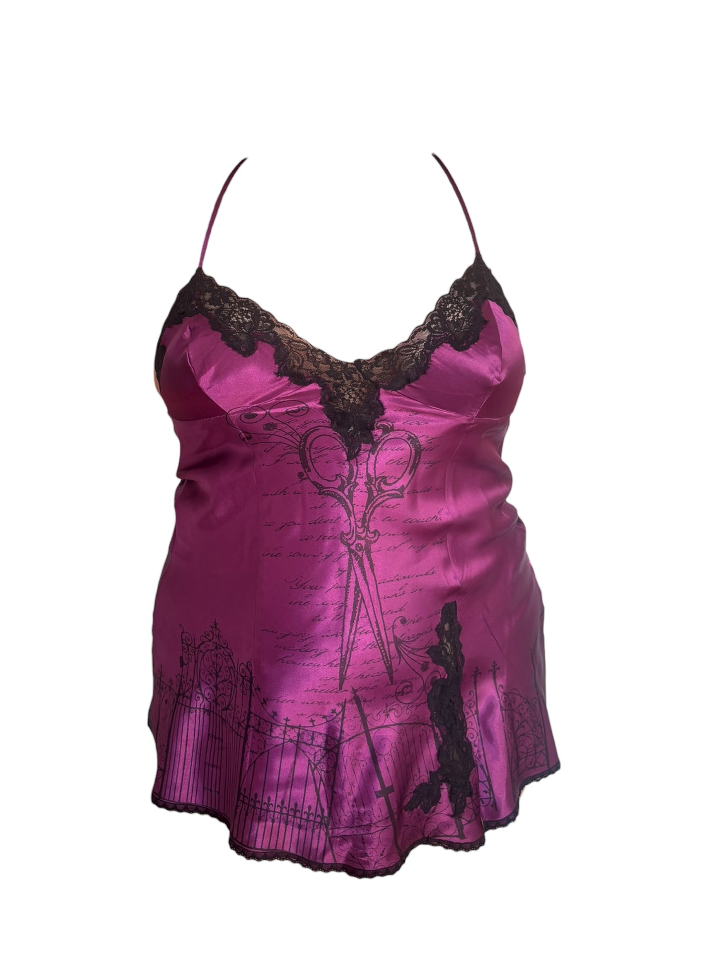 Sharp Parts Purple Slip Dress - XL