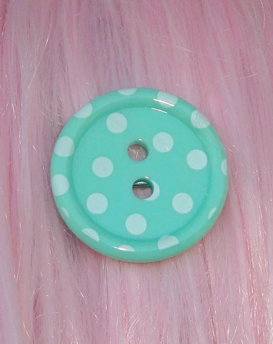 Teal Button Hairclip